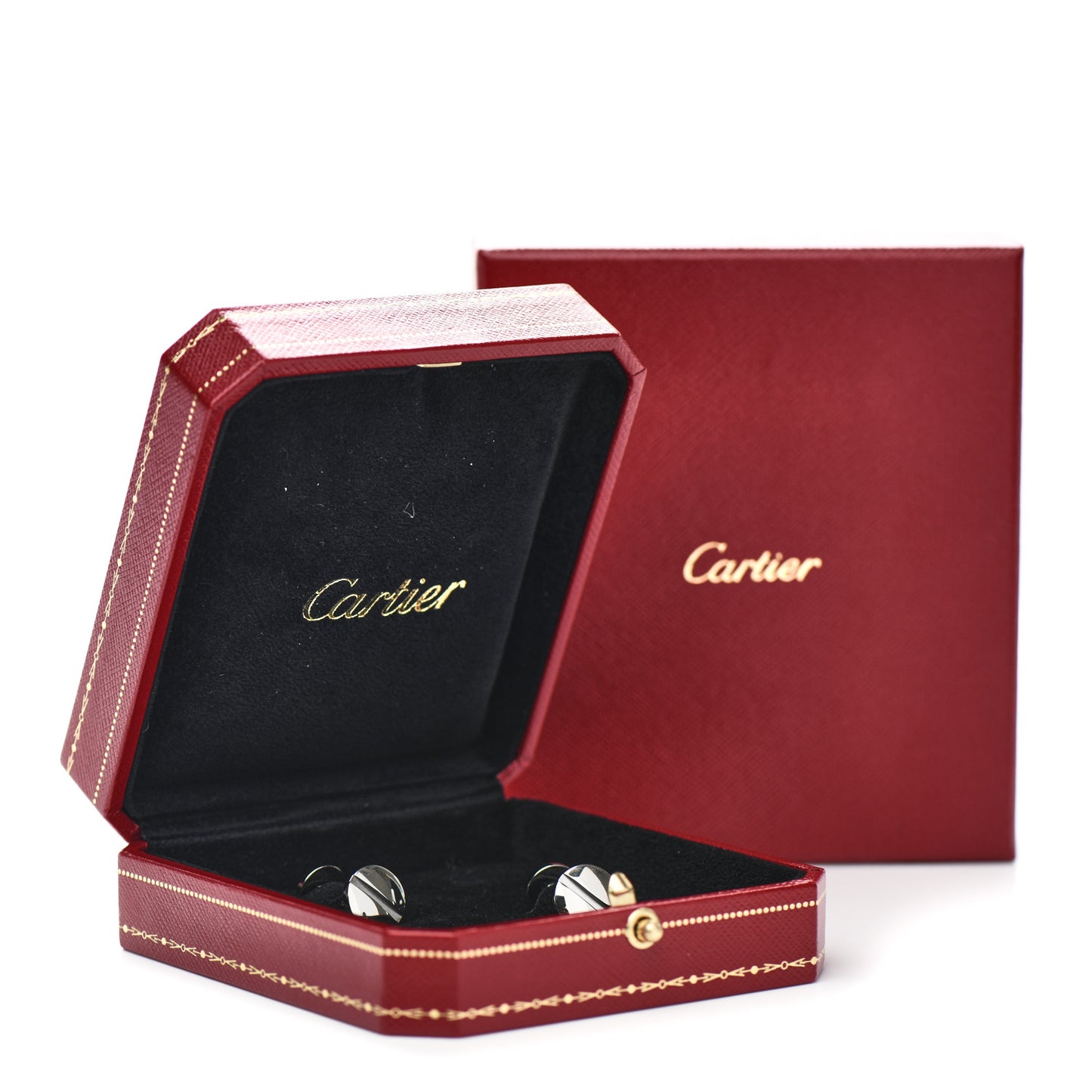 Sterling Silver Palladium Finish Santos Cartier Cufflinks