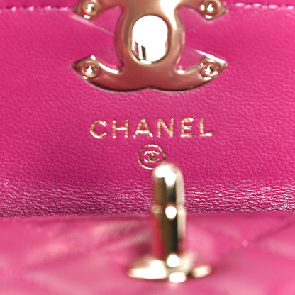Chanel Tweed Lambskin Quilted Waist Bag With Coin Purse Fuchsia 7 of 13