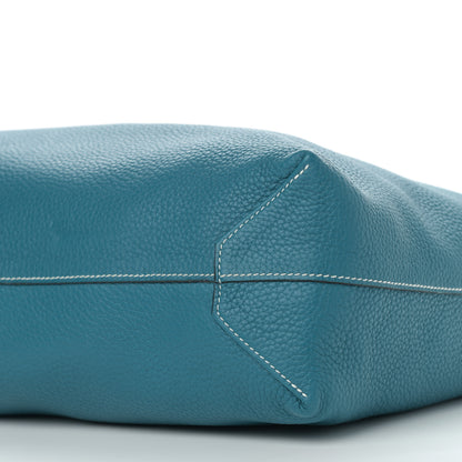 Hermes Taurillon Clemence Double Sens 36 Reversible Tote Bleu Sapphire Izmir 14 of 15