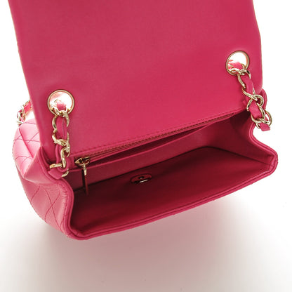 Chanel Lambskin Quilted Mini Square Flap Fuchsia 5 of 7