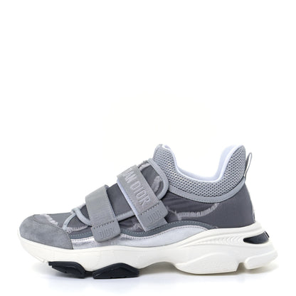 Christian Dior Technical Fabric Nylon Camouflage Womens D-Wander Sneakers 38.5 Silver 2 of 16