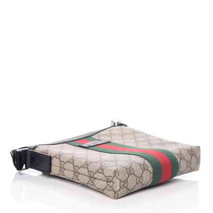 Gucci GG Supreme Monogram Web Messenger Bag Black 4 of 9