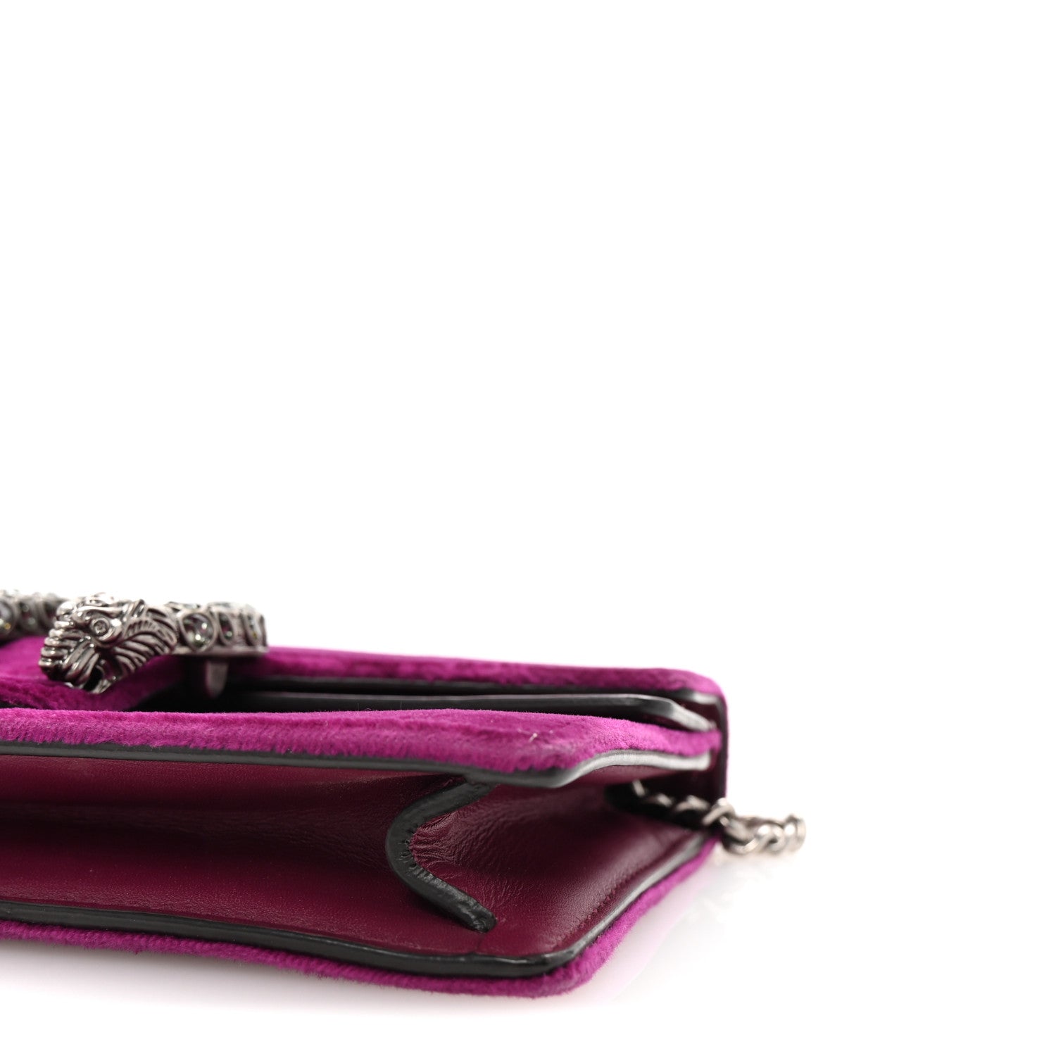 Gucci Velvet Super Mini Dionysus Shoulder Bag Fuchsia Violet Cyclamen 9 of 9