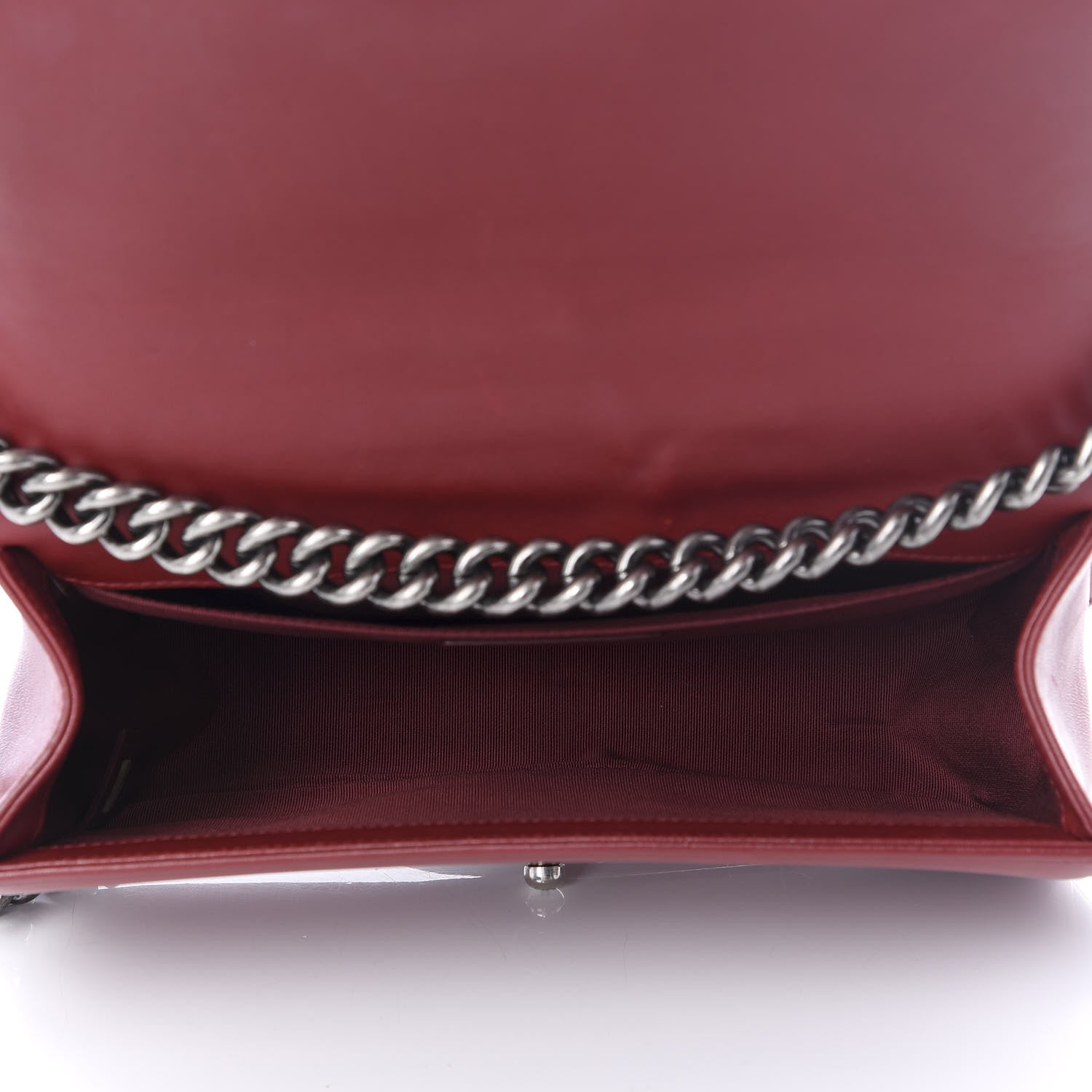 Chanel Lambskin Quilted Medium Boy Flap Dark Red 4 of 10