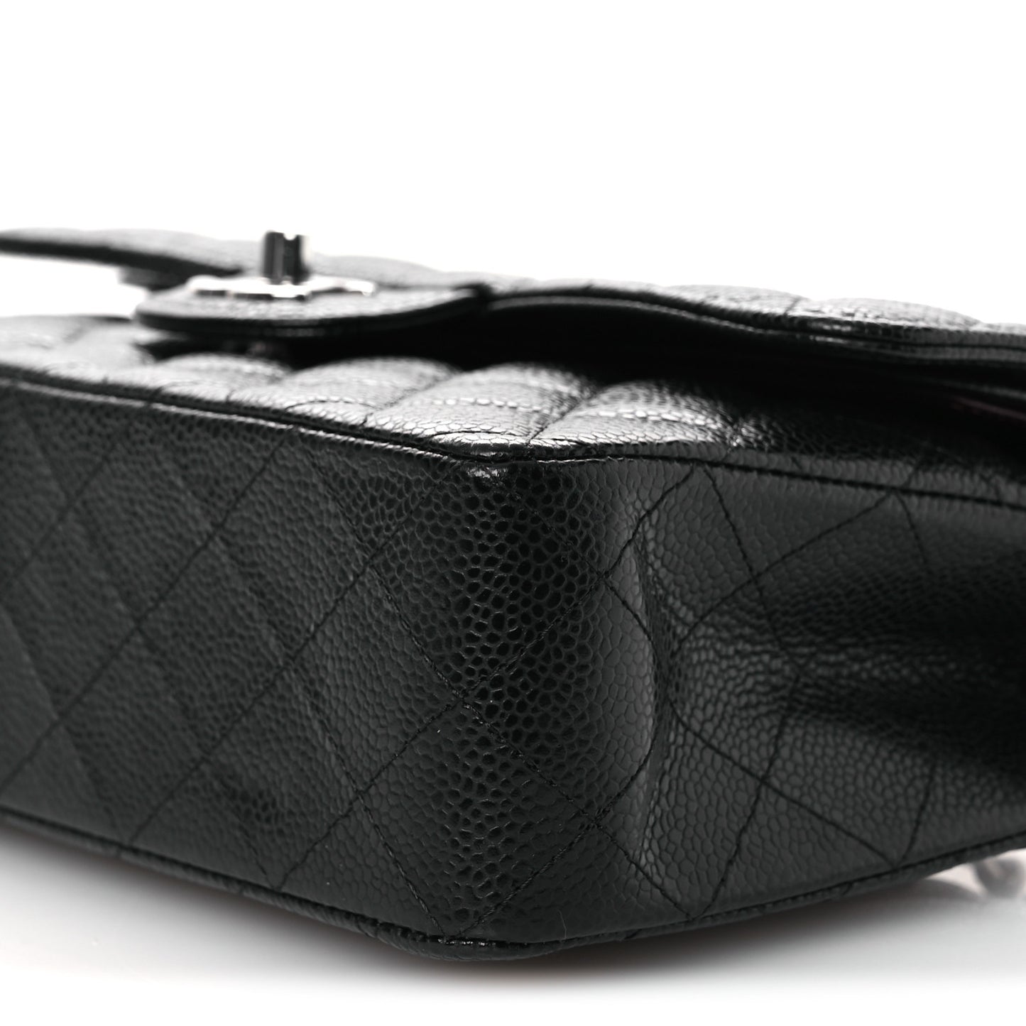 Caviar Quilted Small Double Flap Black