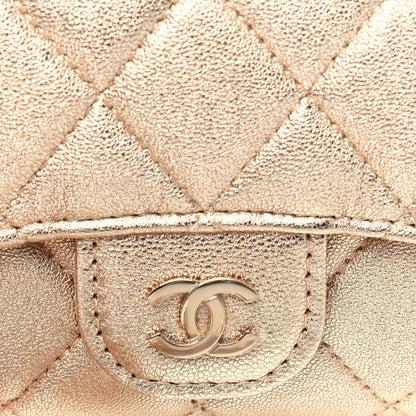 Chanel Metallic Lambskin Quilted Flap Chain Waist Bag Gold 13 of 15