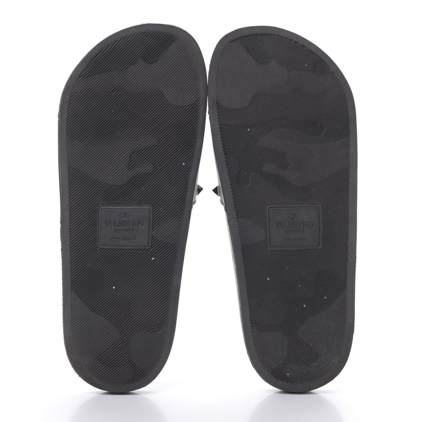 Rubber Rockstud Slide Sandals 38 Black