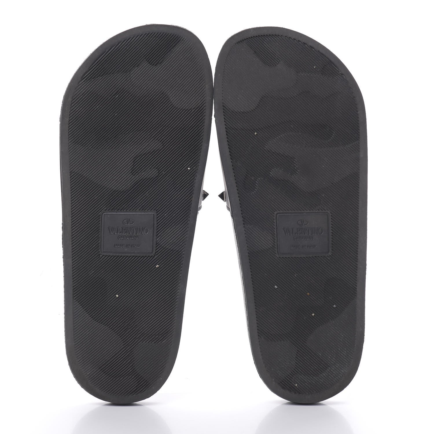 Valentino Garavani Rubber Rockstud Slide Sandals 38 Black 5 of 9