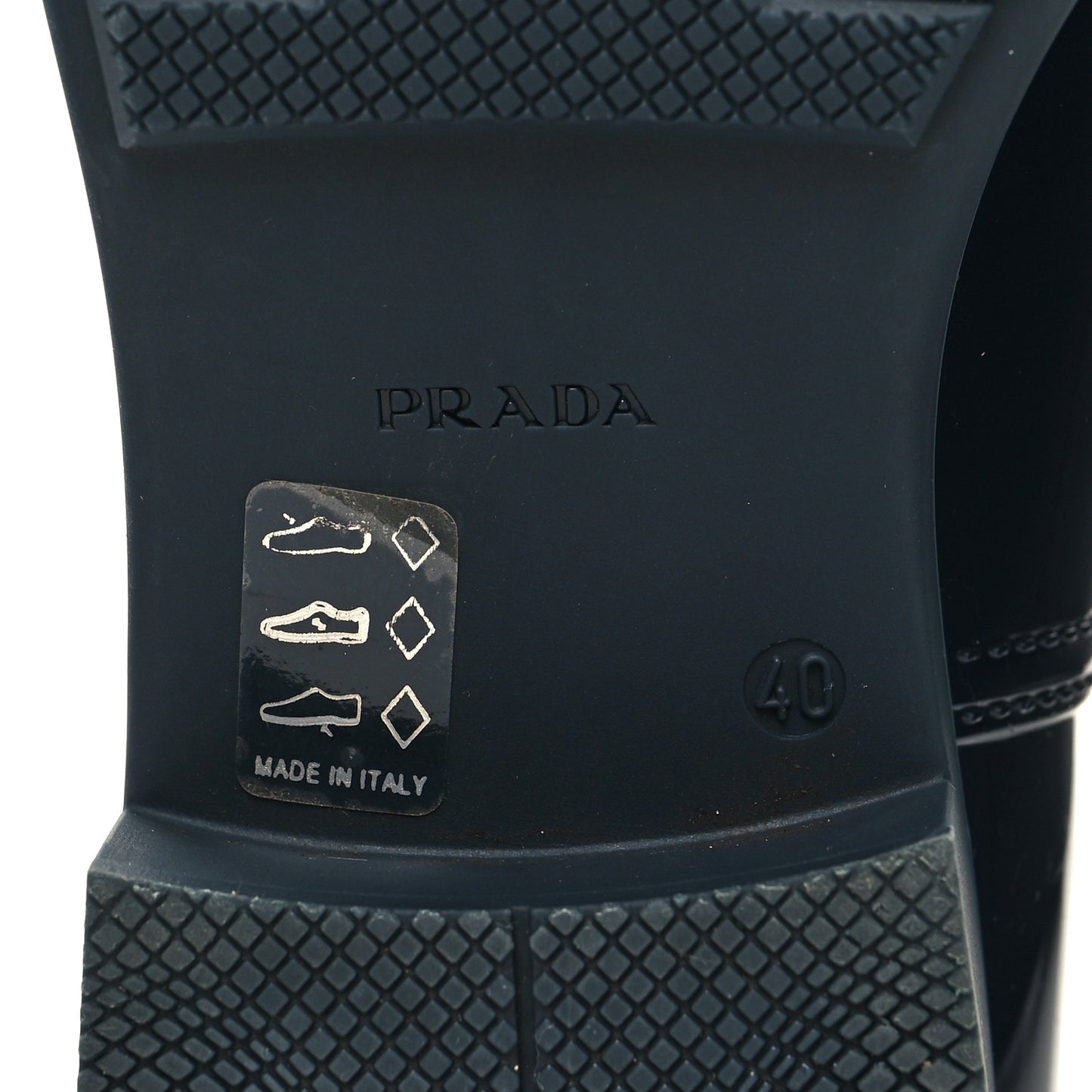 Sport Rubber Metal Triangle Logo Ankle Rain Boots 40 Black