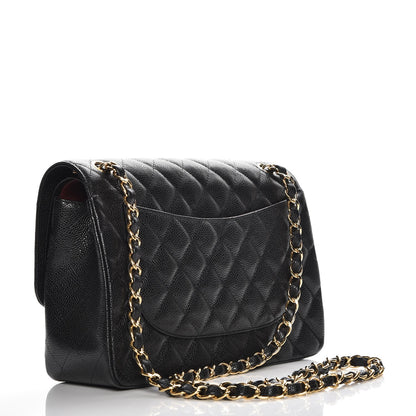 Chanel Caviar Quilted Jumbo Double Flap Black 4 of 9