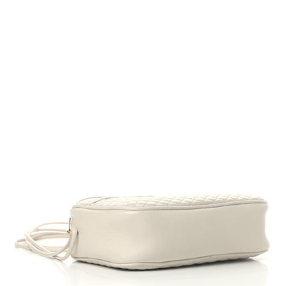 Saint Laurent Lambskin Quilted Victoire Camera Bag Blanc Vintage 3 of 4