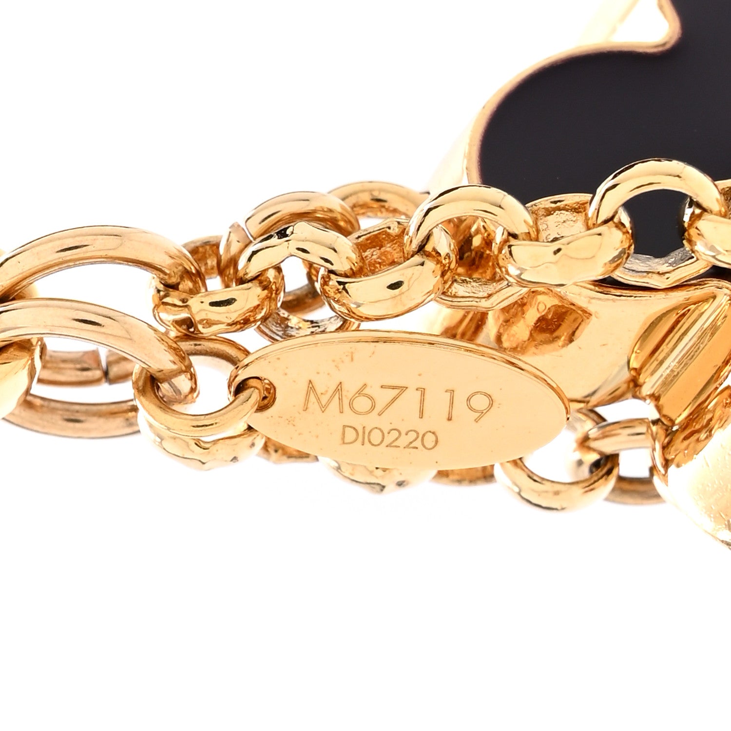 Louis Vuitton Metal Enamel Fleur De Monogram Bag Charm Dore 4 of 6