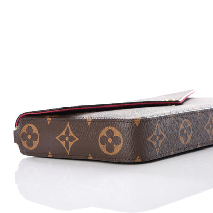 Louis Vuitton Monogram Pochette Felicie Chain Wallet Fuchsia 7 of 12