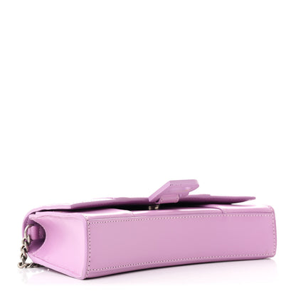 Balenciaga Shiny Box Calfskin Tonal B Hourglass Chain Bag Liliac 4 of 9