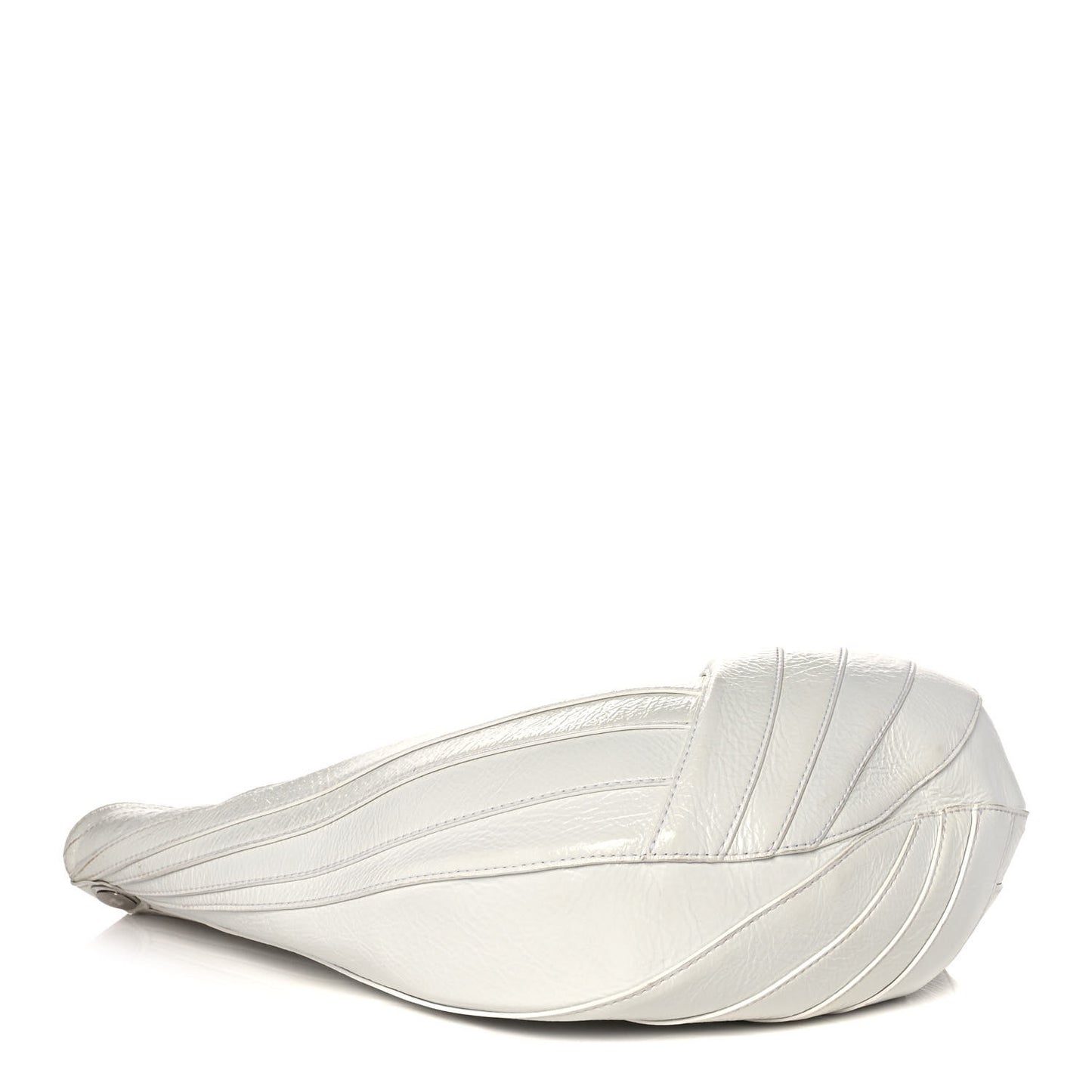 Crumpled Patent Small Droplet Hobo White