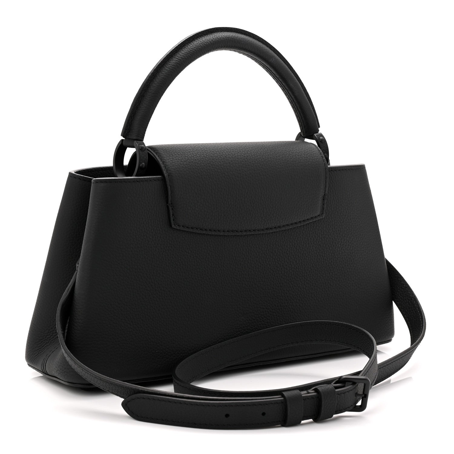 Louis Vuitton Taurillon Capucines East West MM Matte Black 3 of 10