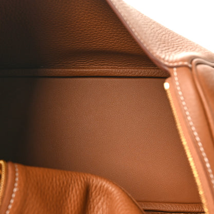 Hermes Taurillon Clemence Lindy 26 Gold 5 of 11