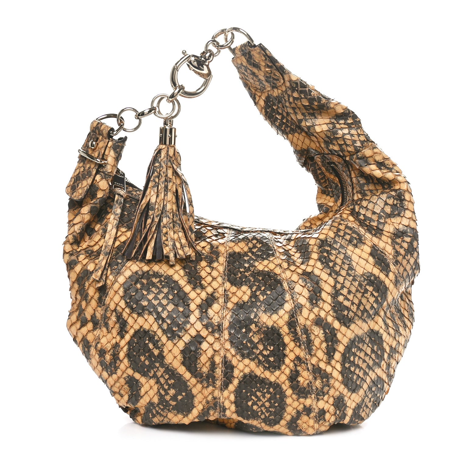 Gucci Snakeskin Medium Sienna Hobo Brown Multicolor 1 of 10
