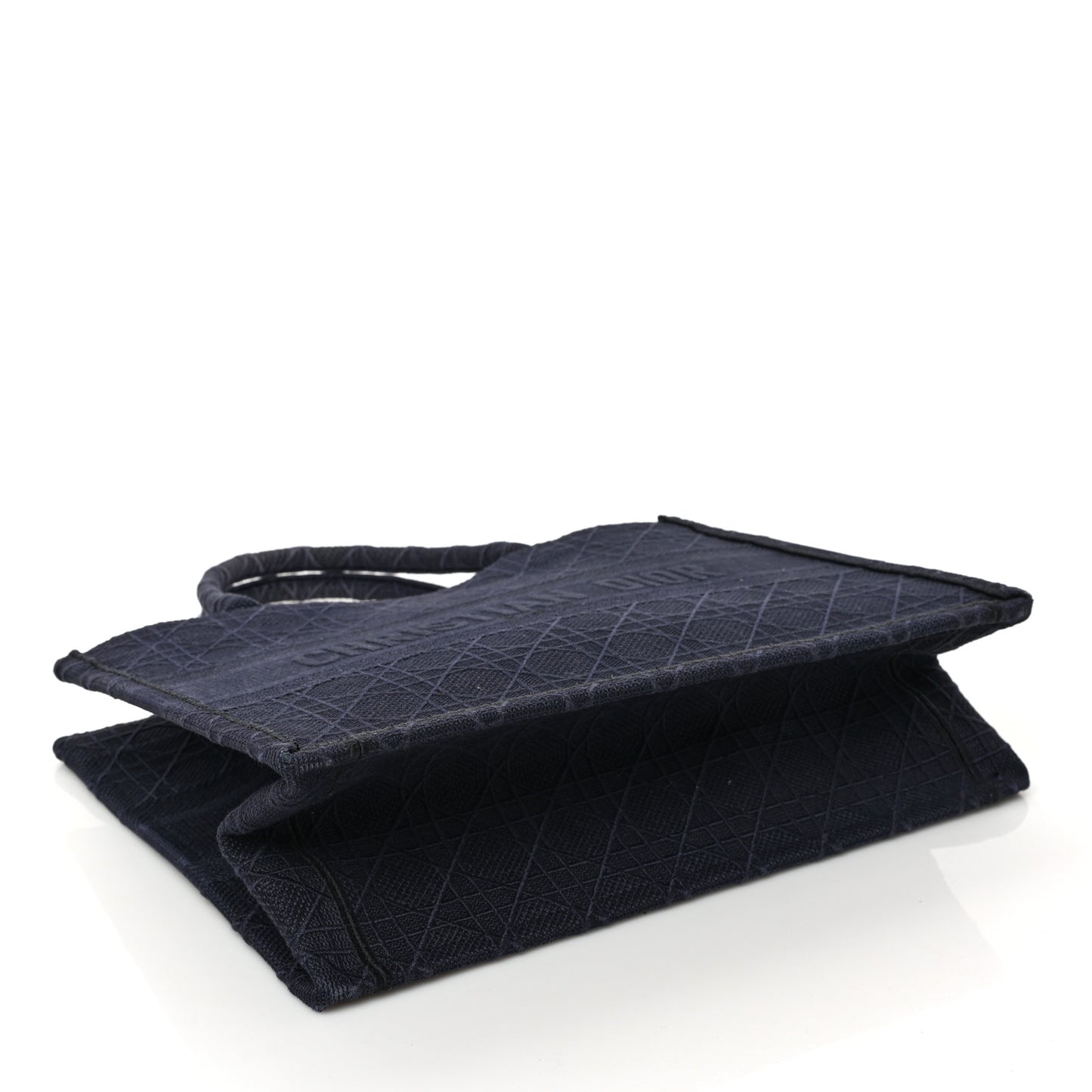 Embroidered Cannage Medium Book Tote Navy