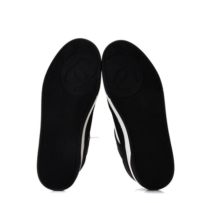 Chanel Fabric Womens Logo Sneakers 41 Black White 6 of 10