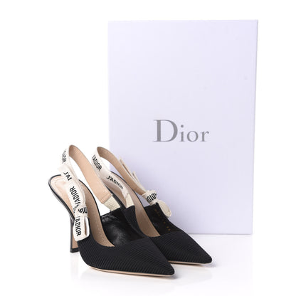 Christian Dior Technical Canvas Ribbon J'Adior Slingback 100mm Pumps 35 Black 11 of 11
