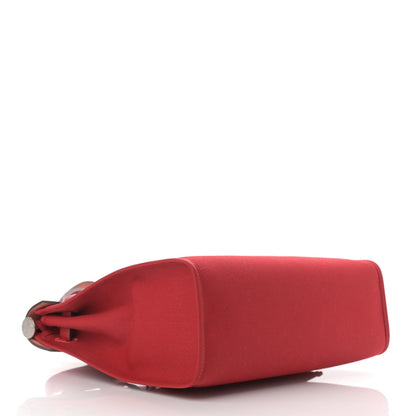 Hermes Vache Hunter Toile Herbag Zip 31 PM Rouge Grenat 4 of 11