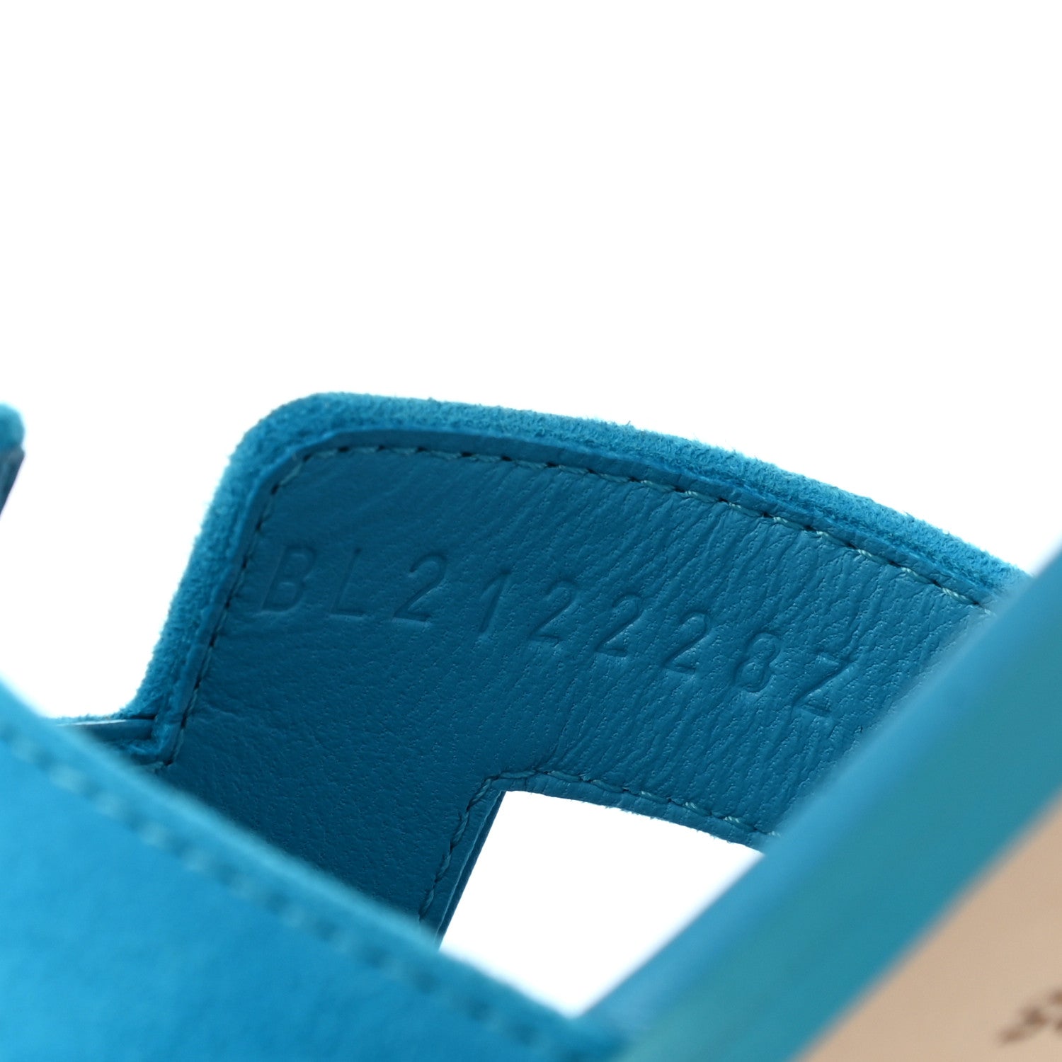 Hermes Suede Goatskin Oran Sandals 35.5 Bleu Thalassa 8 of 9