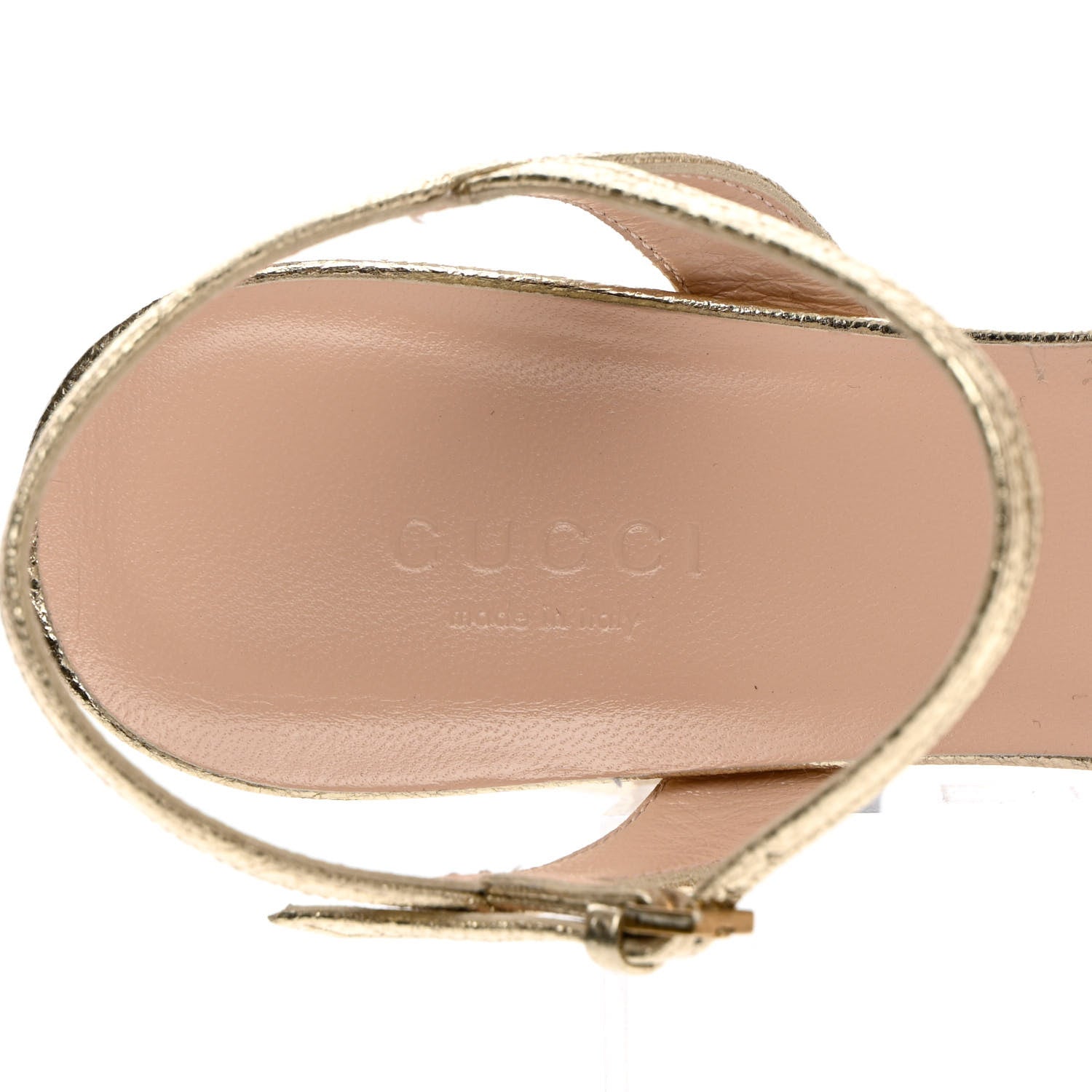 Gucci Galassia GG Marmont Ankle Wrap 75mm Sandals 37 Platino 6 of 10