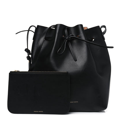 Mansur Gavriel Vegetable Tanned Calfskin Bucket Bag Black Ballerina 1 of 11