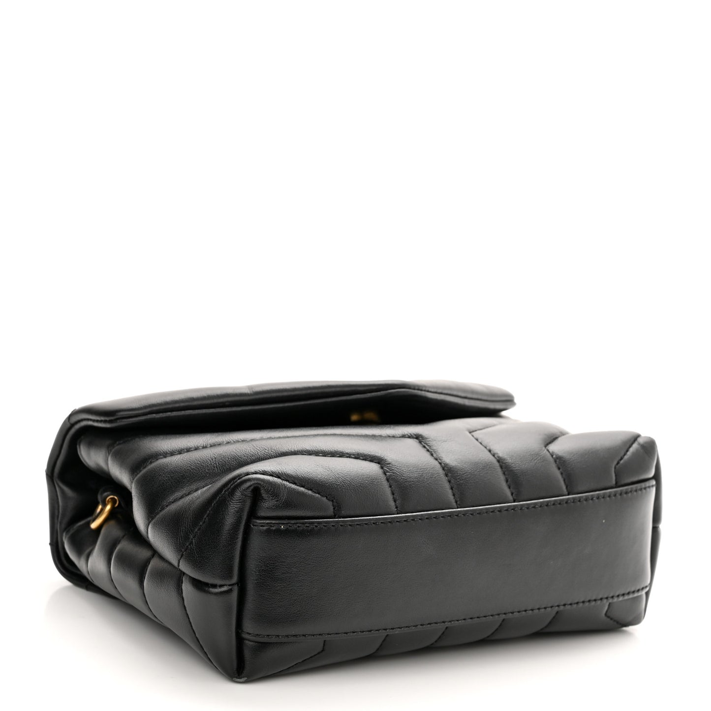 Calfskin Y Quilted Monogram Toy Loulou Crossbody Bag Black