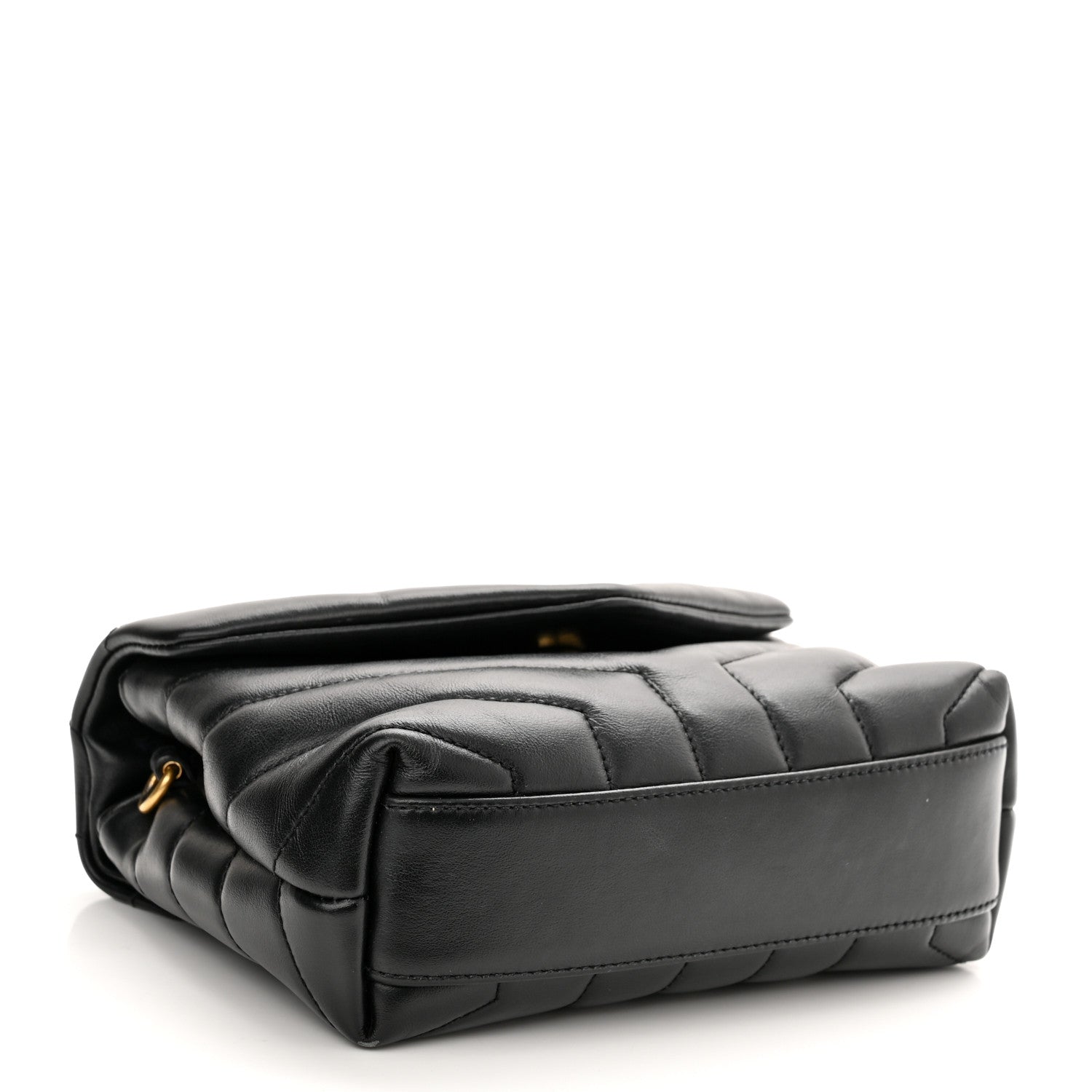 Saint Laurent Calfskin Y Quilted Monogram Toy Loulou Crossbody Bag Black 4 of 11