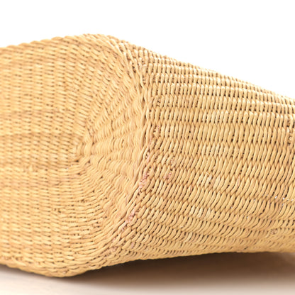 Loewe Calfskin Raffia Paulas Ibiza Small Basket Tote Bag Natural Tan 6 of 10