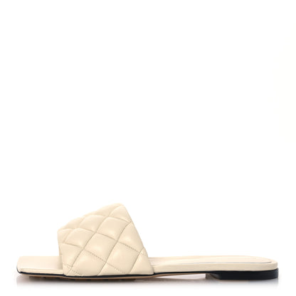 Bottega Veneta Nappa Maxi Intrecciato Lido Flat Sandals 37.5 Wax 1 of 11