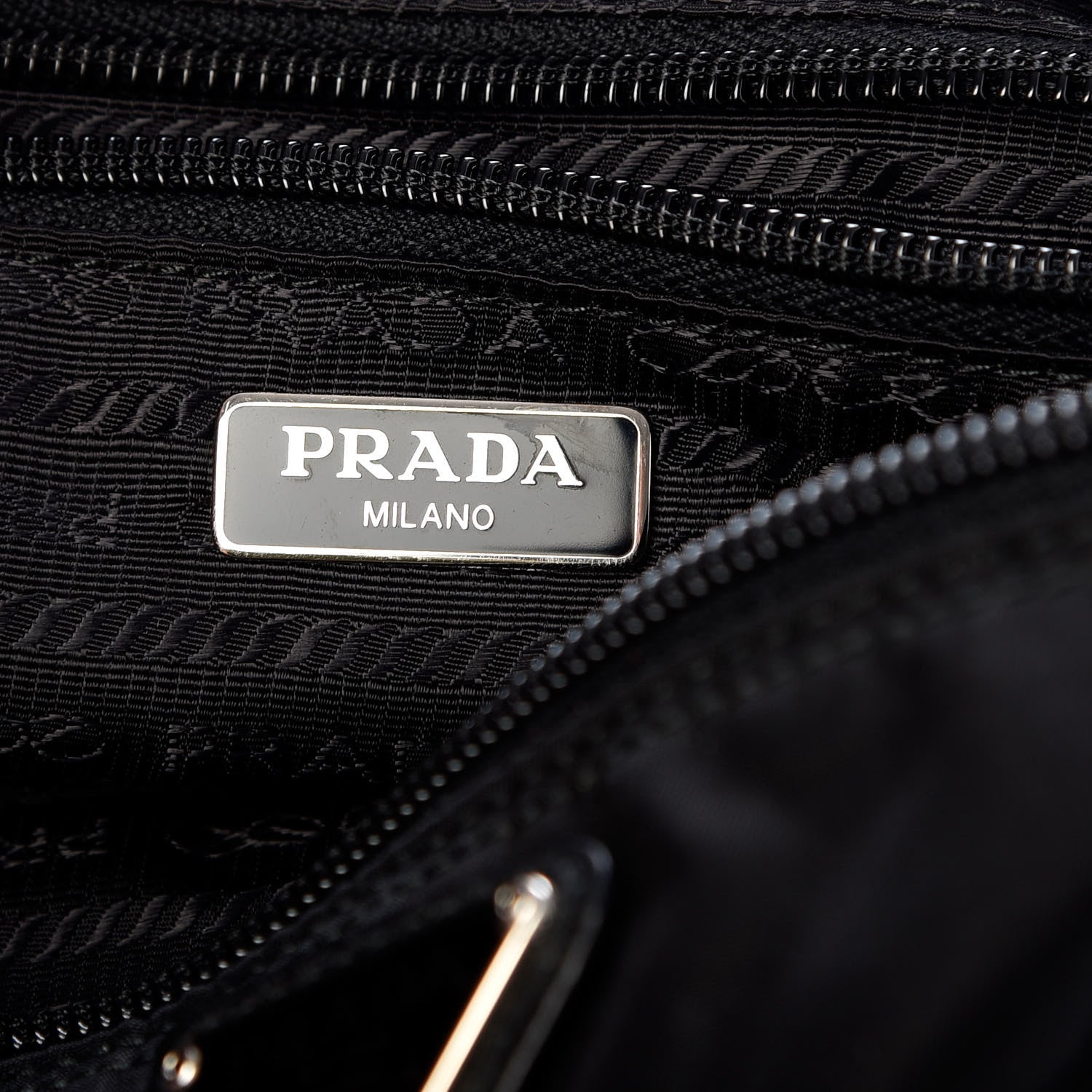 Prada Nylon Vela Cosmetic Pouch Black 6 of 7
