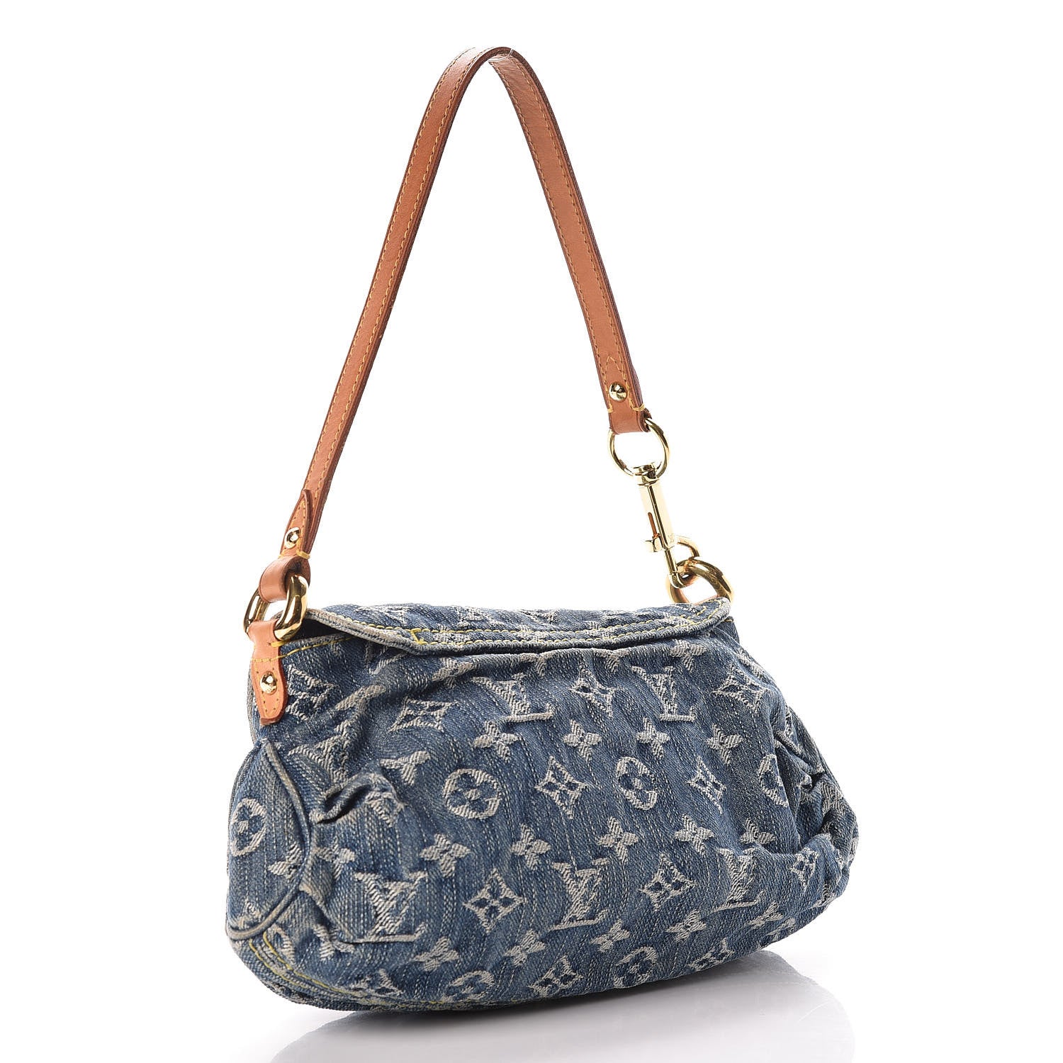Louis Vuitton Monogram Denim Mini Pleaty Blue 3 of 15