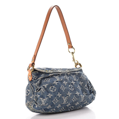 Louis Vuitton Monogram Denim Mini Pleaty Blue 3 of 15