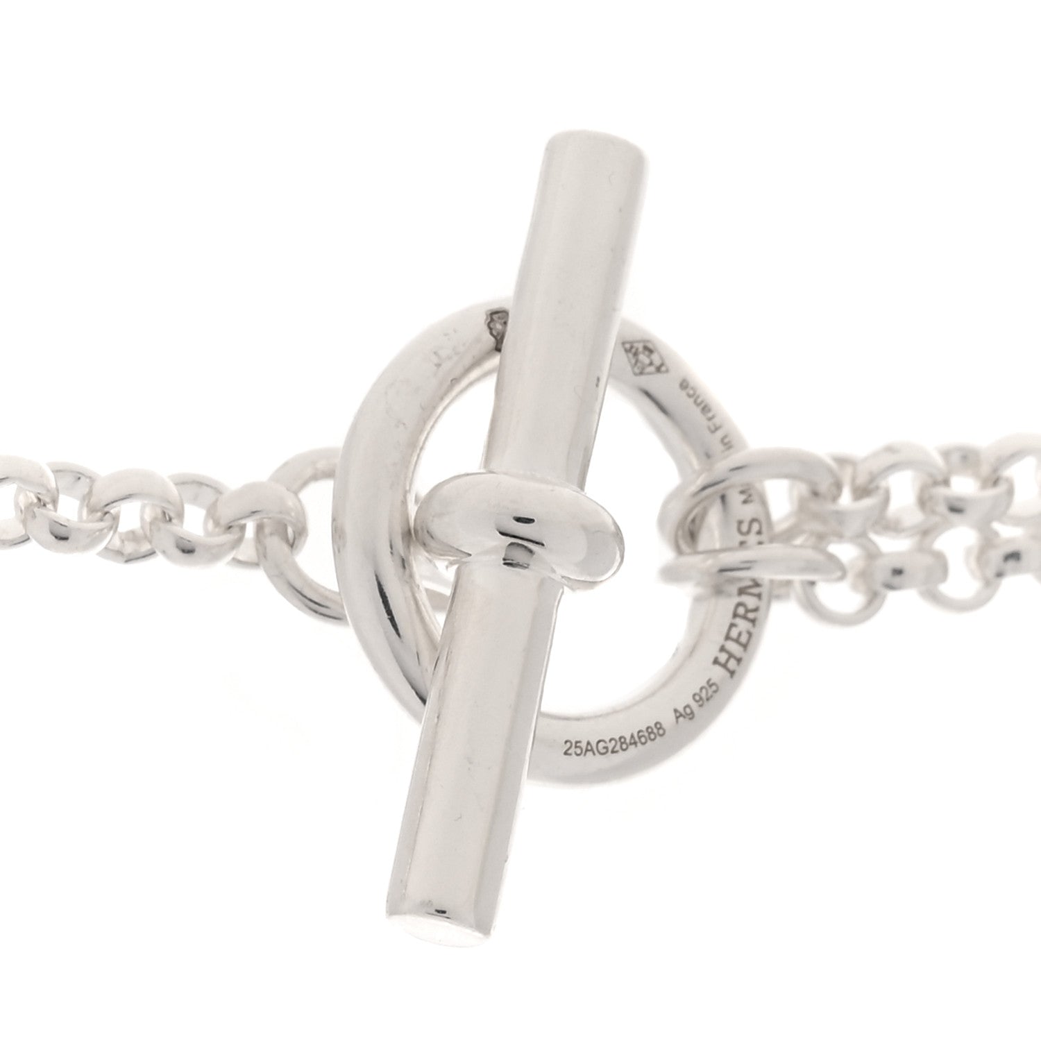 Hermes Sterling Silver Alea II Long Necklace 4 of 5