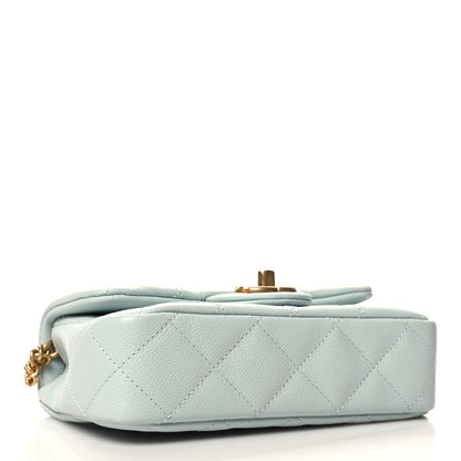 Chanel Caviar Quilted Mini Rectangular Sweetheart Flap Light Blue 4 of 10