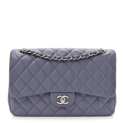 Chanel Lambskin Quilted Jumbo Double Flap Light Purple 1 of 10
