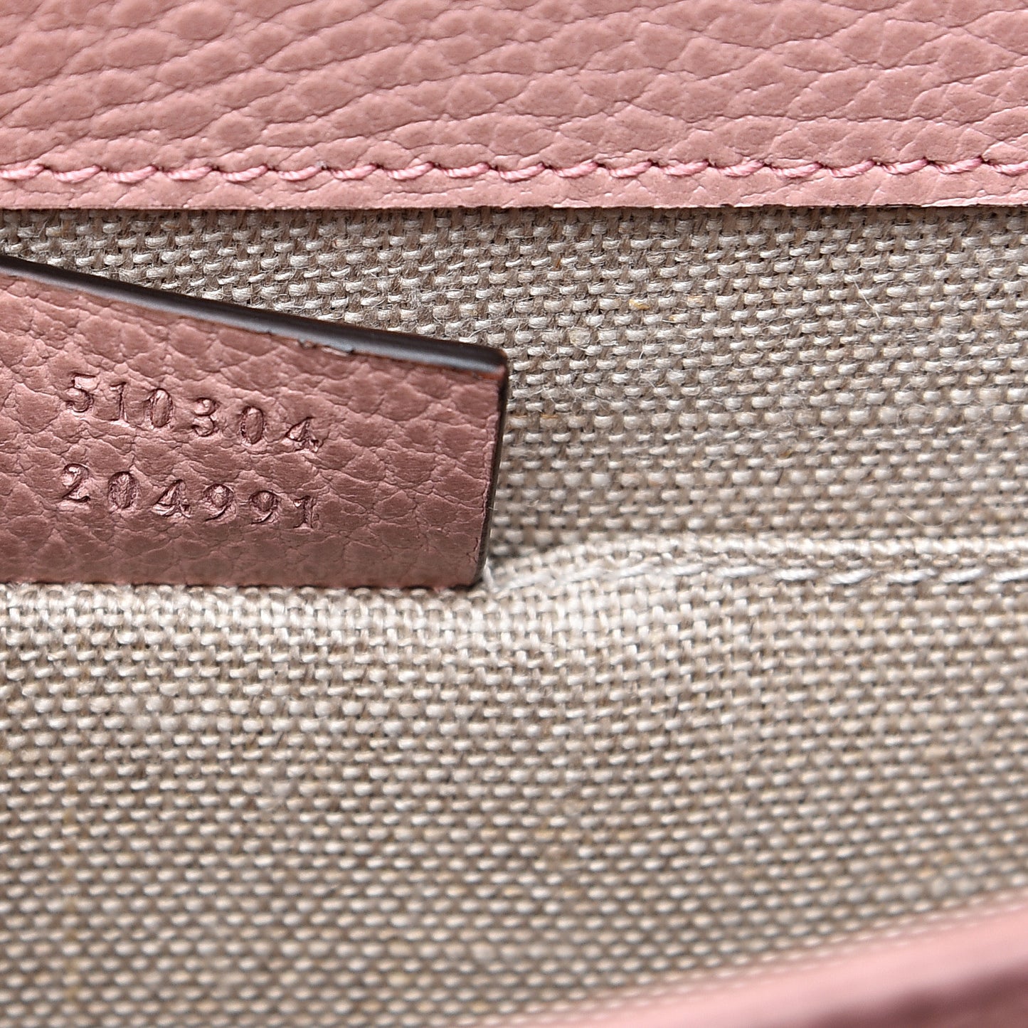 Dollar Calfskin Small Interlocking G Shoulder Bag Soft Pink