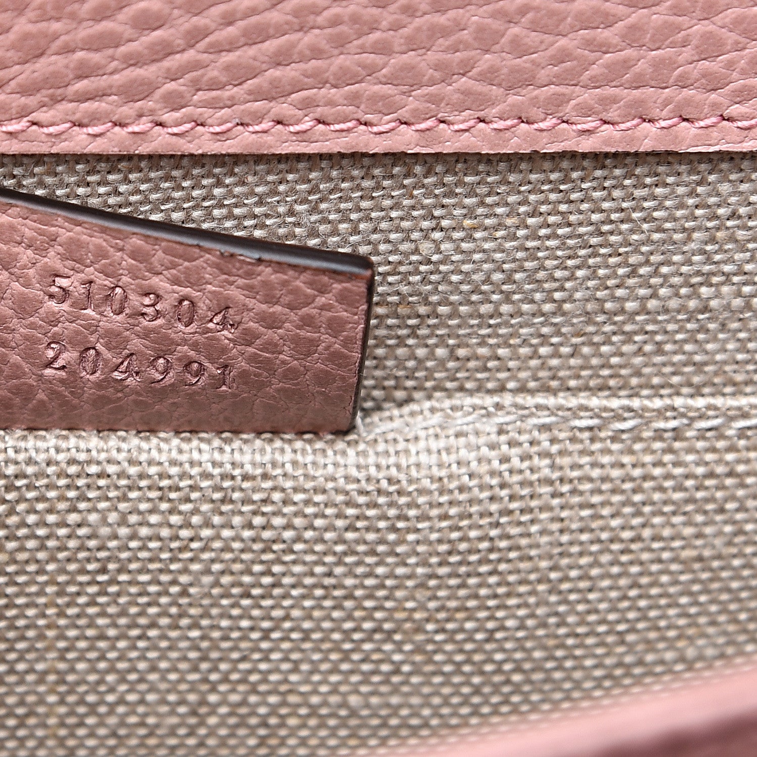 Gucci Dollar Calfskin Small Interlocking G Shoulder Bag Soft Pink 6 of 8