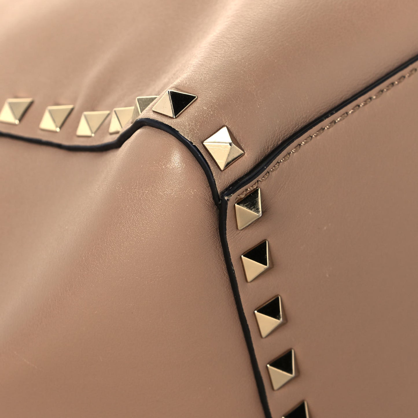 Vitello Rockstud Double Handle Tote Alpaca