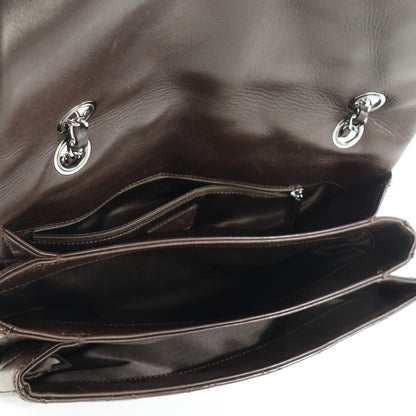 Chanel Lambskin Quilted Large 3 Flap Brown 8 of 8
