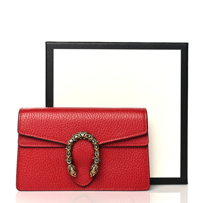 Gucci Calfskin Super Mini Dionysus Shoulder Bag Hibiscus Red 10 of 10