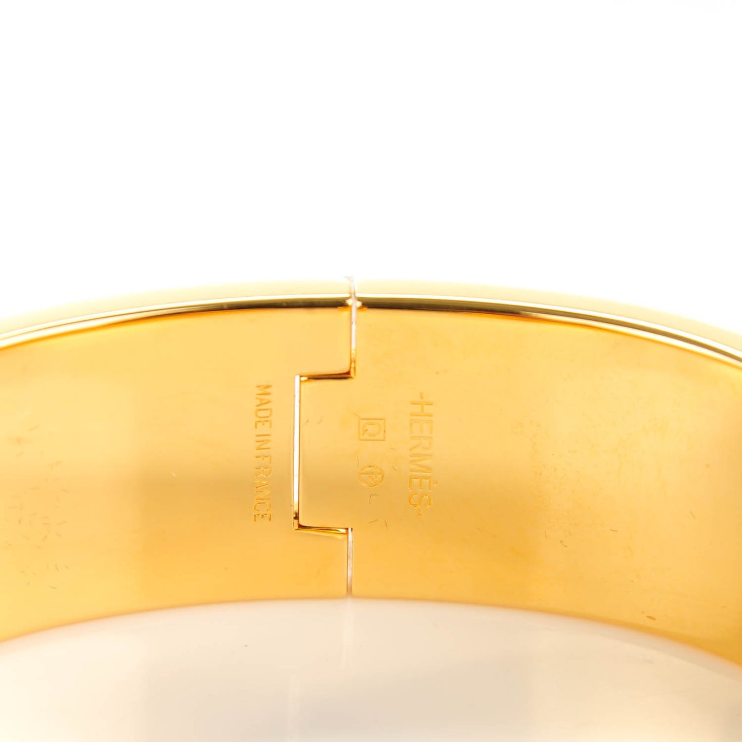 Enamel Wide Clic Clac H Bracelet GM Bleu Indien