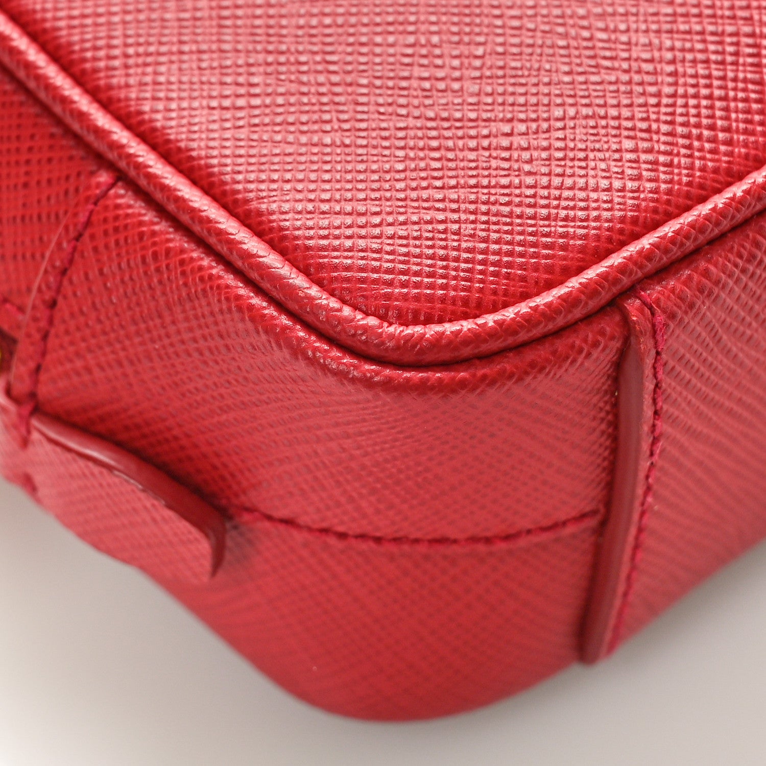 Prada Saffiano Mini Camera Crossbody Bag Fuoco 7 of 8