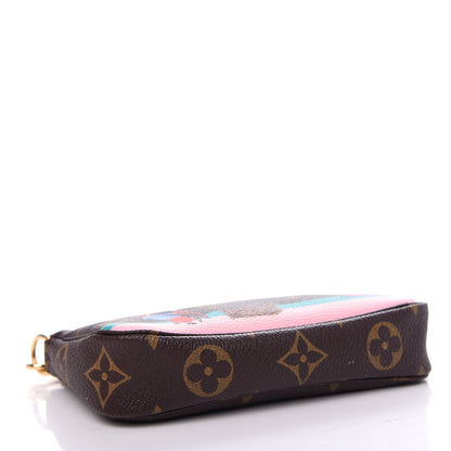 Louis Vuitton Monogram 2016 Christmas Animation Mini Pochette Accessories Rose Ballerine 4 of 11
