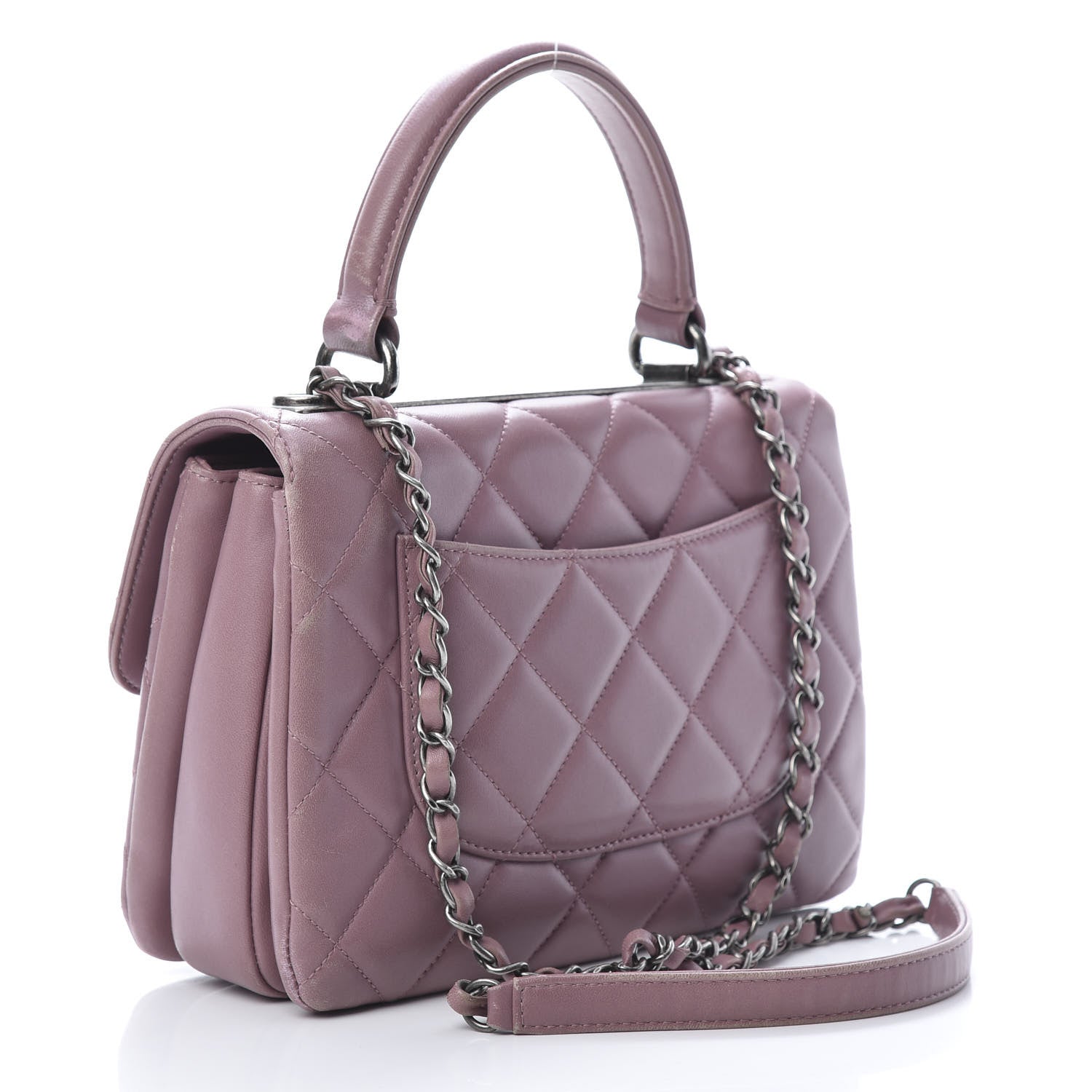 Chanel Lambskin Quilted Small Trendy CC Flap Dual Handle Bag Light Purple 3 of 17