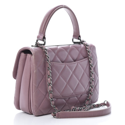 Chanel Lambskin Quilted Small Trendy CC Flap Dual Handle Bag Light Purple 3 of 17