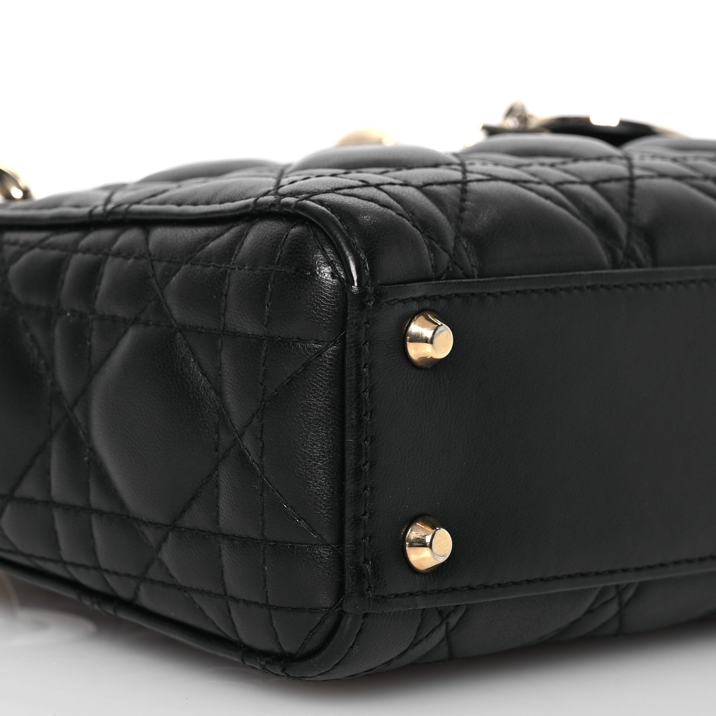 Lambskin Cannage Mini Lady Dior Black